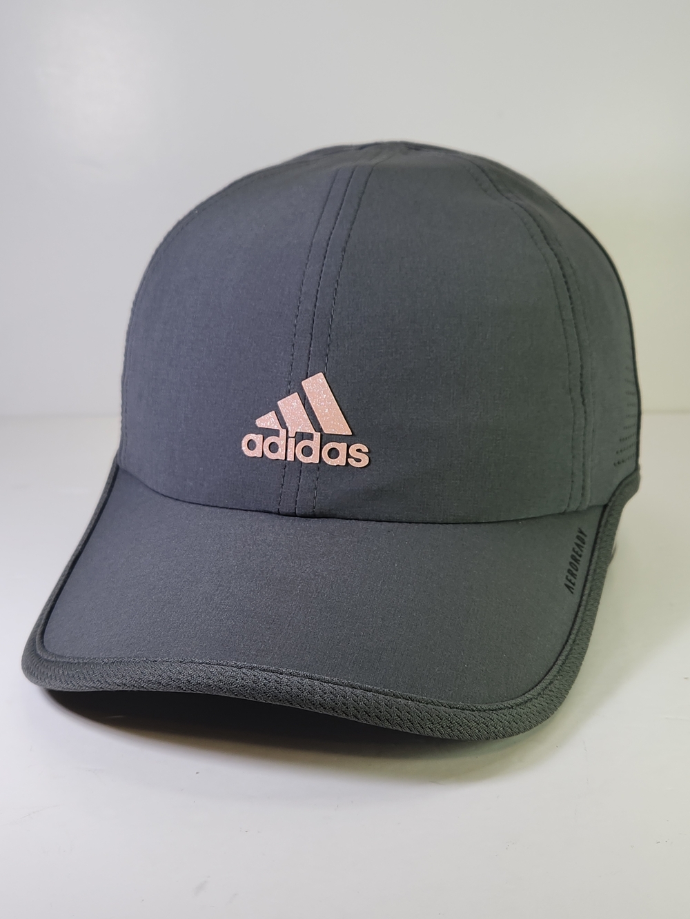 Adidas Grey Cap with Rose Gold Logo Aero READY